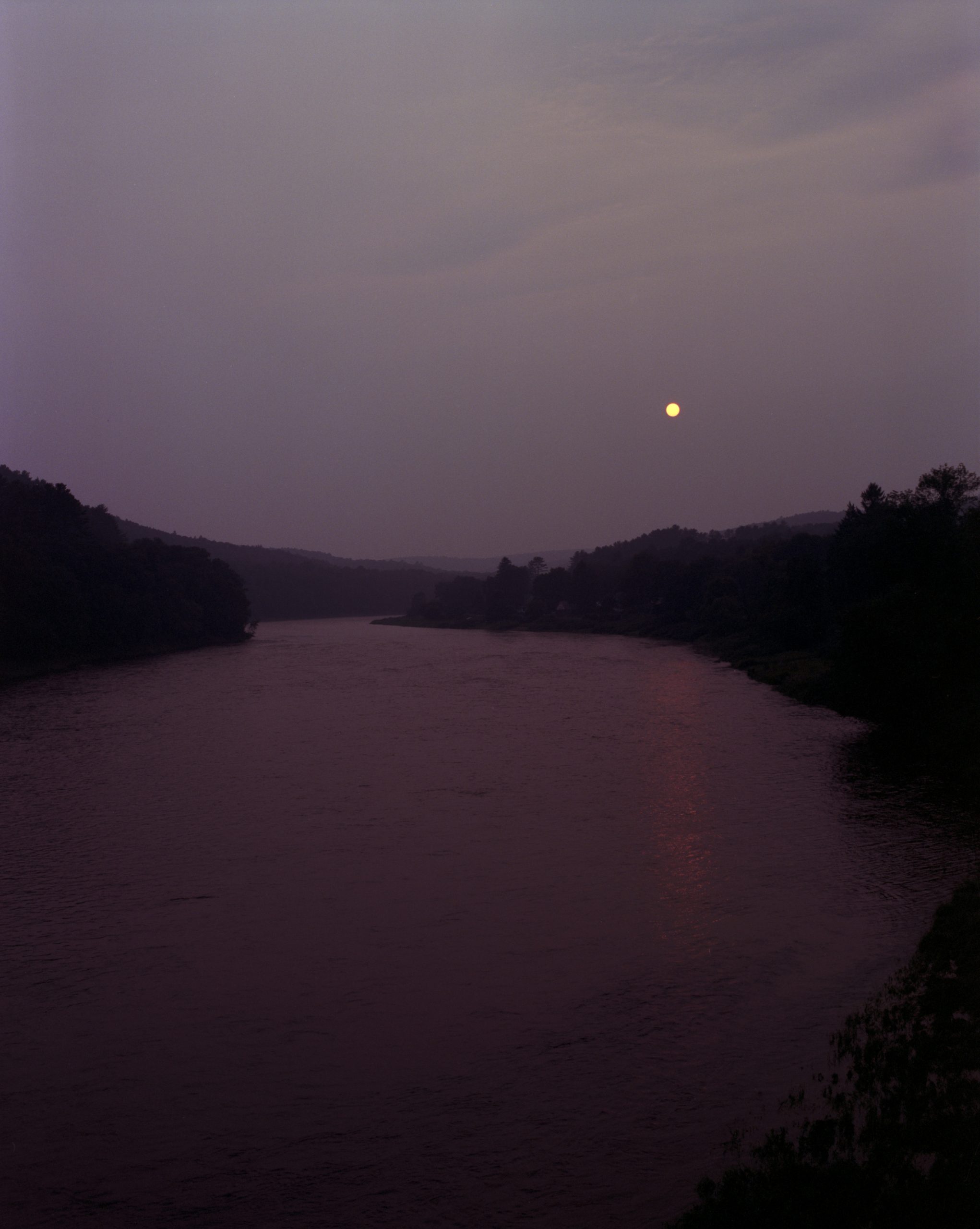 Sunset Smoke over the Deleware, Barryville, NY. Photo by Krystal Grow, 2021